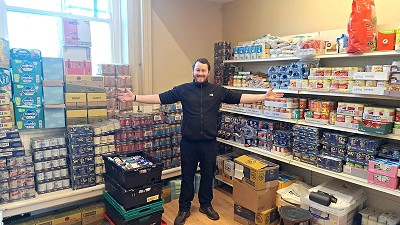 Donations at the Fire Station
